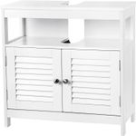 Casa si Gradina - Mobilier - Mobilier baie - Corpuri baie - Dulap baie baza lavoar, cu 2 usi, 2 compartimente, alb 60x60x30 cm, alb - Infinity.ro