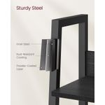 Casa si Gradina - Mobilier - Biblioteci si rafturi - Biblioteci - Biblioteca tip scara, cadru otel cu 5 polite, stil industrial, 80x30x170 cm, negru - Infinity.ro