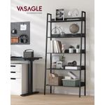 Casa si Gradina - Mobilier - Biblioteci si rafturi - Biblioteci - Biblioteca tip scara, cadru otel cu 5 polite, stil industrial, 80x30x170 cm, negru - Infinity.ro