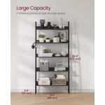 Casa si Gradina - Mobilier - Biblioteci si rafturi - Biblioteci - Biblioteca tip scara, cadru otel cu 5 polite, stil industrial, 80x30x170 cm, negru - Infinity.ro