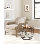 Casa si Gradina - Mobilier - Mese si birouri - Masute de cafea - Set de 2 mese de cafea, stil industrial, 50x40cm si 40x36cm, maro rustic si negru - Infinity.ro