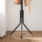 Casa si Gradina - Mobilier - Organizare si depozitare - Cuiere - Cuier pentru haine, din otel, tip pom, cu 12 carlige, 182cm, negru - Infinity.ro