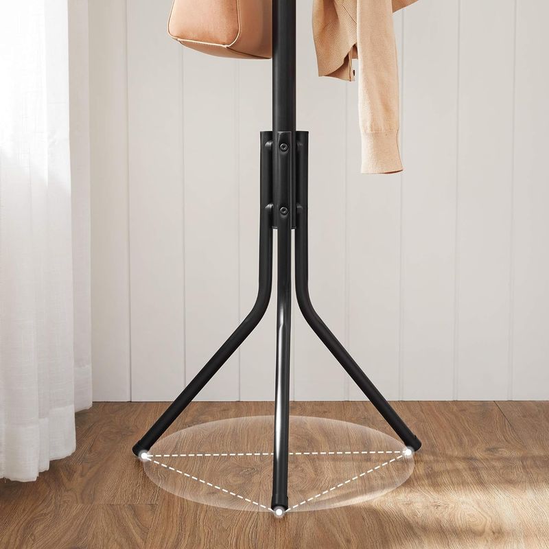 Casa si Gradina - Mobilier - Organizare si depozitare - Cuiere - Cuier pentru haine, din otel, tip pom, cu 12 carlige, 182cm, negru - Infinity.ro