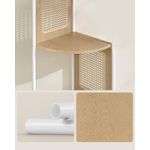 Casa si Gradina - Mobilier - Biblioteci si rafturi - Biblioteci - Raft de colt boho, cadru metalic, polite MDF si panouri poliratan, 32x32x156cm, bej - Infinity.ro