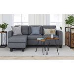 Casa si Gradina - Mobilier - Mese si birouri - Masute de cafea - Set de 2 mese de cafea, stil industrial, 60x38x48cm si 52x32x43cm, maro rustic si negru - Infinity.ro