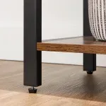 Casa si Gradina - Mobilier - Biblioteci si rafturi - Biblioteci - Biblioteca cu cadru otel si 6 polite, stil industrial, 66x30x186cm, maro rustic si negru - Infinity.ro