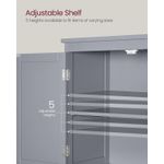 Casa si Gradina - Mobilier - Mobilier baie - Corpuri baie - Dulap de baie, din MDF, cu 2 sertare si 2 usi, raft reglabil, 30x60x110cm, gri - Infinity.ro