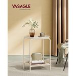 Casa si Gradina - Mobilier - Mese si birouri - Masute de cafea - Masuta laterala 40x30x56 cm, cu 2 rafturi, otel rezistent la apa si zgarieturi, crem - Infinity.ro