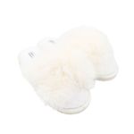Fashion, accesorii si bijuterii - Femei - Incaltaminte femei - Slapi si papuci femei - Papuci de casa pufosi dama Antonio, alb, confort premium, poliester + talpa EVA, 38-39 EU - Infinity.ro