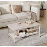 Casa si Gradina - Mobilier - Mese si birouri - Masute de cafea - Masuta de cafea, din MDF, cu spatiu de depozitare pe 2 nivele, 55x100x45 cm, stil boho, bej - Infinity.ro