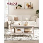 Casa si Gradina - Mobilier - Mese si birouri - Masute de cafea - Masuta de cafea, din MDF, cu spatiu de depozitare pe 2 nivele, 55x100x45 cm, stil boho, bej - Infinity.ro