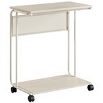 Casa si Gradina - Mobilier - Mese si birouri - Masute de cafea - Masuta laterala laptop pe roti, 55x33x66 cm, stil industrial, crem - Infinity.ro