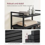 Market - Spalare si intretinere rufe - Uscatoare de rufe si accesorii - Cos de rufe, cu 2 saci detasabili, 2 rafturi, capacitate de 46L per sac, 73x33x92cm , negru si gri - Infinity.ro