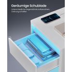 Casa si Gradina - Mobilier - Comode si corpuri - Noptiere - noptiera cu iluminare LED reglabila, 35x40x55 cm, 2 sertare, raft deschis, MDF si PAL, alb - Infinity.ro