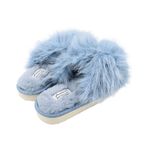 Fashion, accesorii si bijuterii - Femei - Incaltaminte femei - Slapi si papuci femei - Papuci de casa pufosi dama Antonio, bleu, confort premium, poliester + talpa EVA, 36-37 EU - Infinity.ro