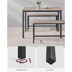 Casa si Gradina - Mobilier - Mese si birouri - Mese living - Masa de bar cu 2 banci, design industrial, 110x70x75cm, stejar sonoma - Infinity.ro