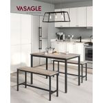 Casa si Gradina - Mobilier - Mese si birouri - Mese living - Masa de bar cu 2 banci, design industrial, 110x70x75cm, stejar sonoma - Infinity.ro