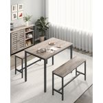 Casa si Gradina - Mobilier - Mese si birouri - Mese living - Masa de bar cu 2 banci, design industrial, 110x70x75cm, stejar sonoma - Infinity.ro