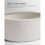 Casa si Gradina - Mobilier - Mese si birouri - Masute de cafea - Masuta de cafea rotunda cu cos de stofa, stil modern, 45x50cm, gri - Infinity.ro