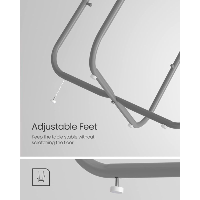 Casa si Gradina - Mobilier - Mese si birouri - Masute de cafea - Masuta de cafea rotunda cu cos de stofa, stil modern, 45x50cm, gri - Infinity.ro