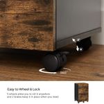 Casa si Gradina - Mobilier - Mese si birouri - Birouri - Dulap birou tip rollbox cu 2 sertare pentru documente A4, cu roti, stil industrial, 42x40x70 cm, maro rustic - Infinity.ro