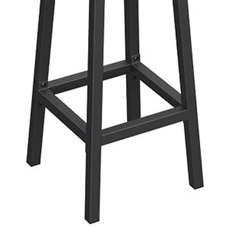Casa si Gradina - Mobilier - Scaune si fotolii - Scaune - Set 2 scaune bar inalte, sezut rotund, cadru din otel, inaltime 65 cm, stil industrial, maro rustic si negru - Infinity.ro
