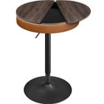 Casa si Gradina - Mobilier - Mese si birouri - Mese living - Masa de bar maro caramel, 59x59x(83-105) cm a€“ inaltime reglabila, compartiment de depozitare - Infinity.ro