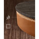 Casa si Gradina - Mobilier - Mese si birouri - Mese living - Masa de bar maro caramel, 59x59x(83-105) cm a€“ inaltime reglabila, compartiment de depozitare - Infinity.ro