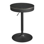 Casa si Gradina - Mobilier - Mese si birouri - Mese living - Masa de bar neagra, 59x59x(83-105) cm a€“ inaltime reglabila, compartiment de depozitare - Infinity.ro