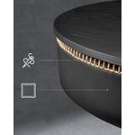 Casa si Gradina - Mobilier - Mese si birouri - Mese living - Masa de bar neagra, 59x59x(83-105) cm a€“ inaltime reglabila, compartiment de depozitare - Infinity.ro