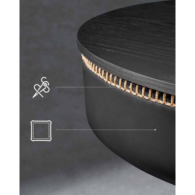 Casa si Gradina - Mobilier - Mese si birouri - Mese living - Masa de bar neagra, 59x59x(83-105) cm a€“ inaltime reglabila, compartiment de depozitare - Infinity.ro