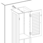 Casa si Gradina - Mobilier - Mobilier baie - Corpuri baie - Dulap de depozitare de baie inalt tip coloana, cu usi si sertar, 32x30x170 cm, alb - Infinity.ro