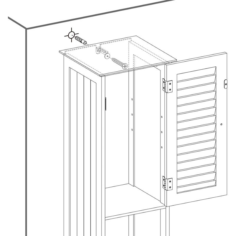 Casa si Gradina - Mobilier - Mobilier baie - Corpuri baie - Dulap de depozitare de baie inalt tip coloana, cu usi si sertar, 32x30x170 cm, alb - Infinity.ro