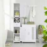 Casa si Gradina - Mobilier - Mobilier baie - Corpuri baie - Dulap de depozitare de baie inalt tip coloana, cu usi si sertar, 32x30x170 cm, alb - Infinity.ro