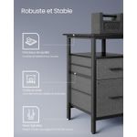 Casa si Gradina - Mobilier - Mese si birouri - Birouri - Birou in forma de L, suport monitor, raft si 2 sertare, 4 prize si 2 USB, 120x150x76 cm, negru - Infinity.ro