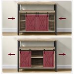 Casa si Gradina - Mobilier - Mobilier baie - Corpuri baie - Comoda pentru living sau bucatarie, cu 2 usi glisante, rafturi reglabile, stil rustic, 33x100x80 cm, maro natur - Infinity.ro