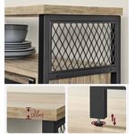 Casa si Gradina - Mobilier - Mobilier baie - Corpuri baie - Comoda pentru living sau bucatarie, cu 2 usi glisante, rafturi reglabile, stil rustic, 33x100x80 cm, maro natur - Infinity.ro