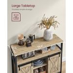 Casa si Gradina - Mobilier - Mobilier baie - Corpuri baie - Comoda pentru living sau bucatarie, cu 2 usi glisante, rafturi reglabile, stil rustic, 33x100x80 cm, maro natur - Infinity.ro