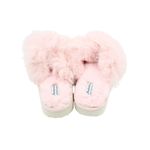 Fashion, accesorii si bijuterii - Femei - Incaltaminte femei - Slapi si papuci femei - Papuci de casa pufosi dama Antonio, roz, confort premium, poliester + talpa EVA, 40-41 EU - Infinity.ro