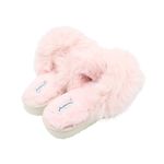 Fashion, accesorii si bijuterii - Femei - Incaltaminte femei - Slapi si papuci femei - Papuci de casa pufosi dama Antonio, roz, confort premium, poliester + talpa EVA, 40-41 EU - Infinity.ro