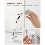 Casa si Gradina - Mobilier - Comode si corpuri - Masute de toaleta - VASAGLE Masa de toaleta cu oglinda si becuri, cu 2 sertare si 3 compartimente deschise, 40x80x145cm, modern, alb - Infinity.ro