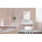 Casa si Gradina - Mobilier - Comode si corpuri - Masute de toaleta - VASAGLE Masa de toaleta cu oglinda si becuri, cu 2 sertare si 3 compartimente deschise, 40x80x145cm, modern, alb - Infinity.ro