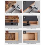 Casa si Gradina - Mobilier - Biblioteci si rafturi - Biblioteci - Raft de perete suspendat plutitor, MDF, sistem montare inclus, 60x20x4cm, vintage maro - Infinity.ro