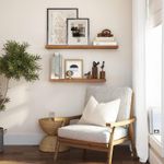 Casa si Gradina - Mobilier - Biblioteci si rafturi - Biblioteci - Raft de perete suspendat plutitor, MDF, sistem montare inclus, 60x20x4cm, vintage maro - Infinity.ro