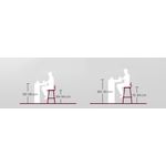 Casa si Gradina - Mobilier - Scaune si fotolii - Scaune - Set de 2 scaune de bar inalte cu spatar, cadru din otel, industrial, 54x99cm, maro rustic - Infinity.ro