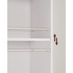 Casa si Gradina - Mobilier - Biblioteci si rafturi - Biblioteci - Biblioteca verticala 40x24x179 cm, 6 rafturi din care 4 reglabile, PAL alb mat - Infinity.ro