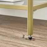 Casa si Gradina - Mobilier - Mese si birouri - Masute de cafea - Masa de intrare, pe 3 nivele, blat din sticla securizata, cadru metalic, 30x130x73cm, auriu - Infinity.ro