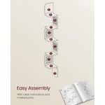 Casa si Gradina - Mobilier - Biblioteci si rafturi - Biblioteci - Raft de colt plutitor pe 5 niveluri, stil boho, 20x20x126 cm, bej - Infinity.ro