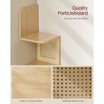 Casa si Gradina - Mobilier - Biblioteci si rafturi - Biblioteci - Raft de colt plutitor pe 5 niveluri, stil boho, 20x20x126 cm, bej - Infinity.ro