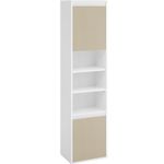 Casa si Gradina - Mobilier - Mobilier baie - Corpuri baie - Dulap baie cu montare pe podea sau perete, 7 compartimente, 30x40x160 cm, alb bej - Infinity.ro